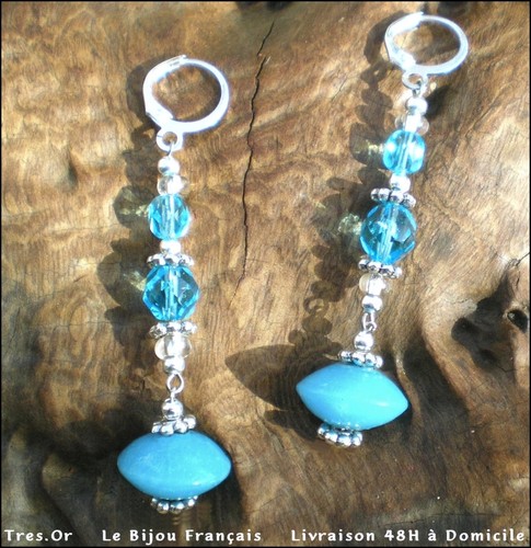 Cristal verre turquoise - cristal, &