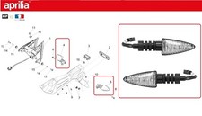 1 Clignotant origine APRILIA RSV 4 1000  2015 -RS 660 2020 - / Tuareg 660 2021-