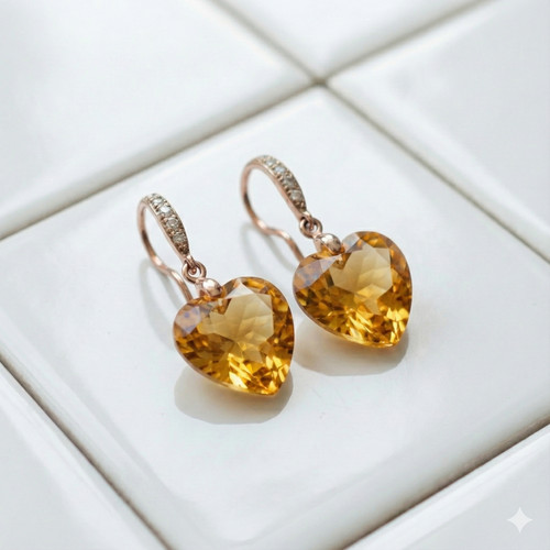 Boucle oreille cœur en - cœur,
