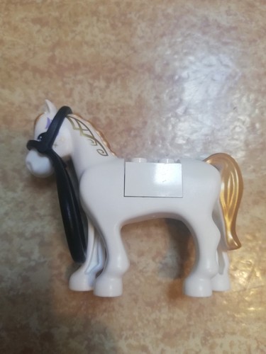Lego cheval blanc doré - lego,