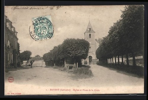 Cpa bavent eglise place - eglise, de