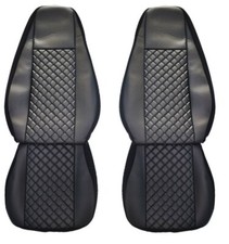 2 X Simili Cuir Noir Housses