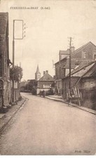 76 FERRIERES EN BRAY #MK33589 VUE SUR UNE RUE CHARETTE EN BOIS