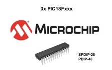 ⚡ 3x Microcontrôleurs Microchip : PIC 18F - SPDIP-28 / PDIP-40 : NEUF ⚡