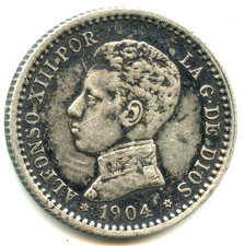 Espagne 50 centimos argent