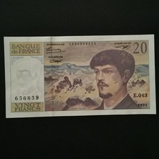 BILLET 20 FRANCS DEBUSSY 1993