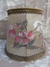 Abat jour Vintage vessie de porc peint de Fleurs lampe Design 15cm haut 18cm dia