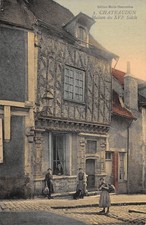 CPA 28 CHATEAUDUN / MAISON DU XVIe SIECLE / CPA TOILEE / cliché rare