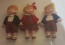 NICOLE LAMBERT . 3 POUPEES LES TRIPLES . COROLLE . 1990' . 20 CM .