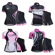 Femmes Vélo Cyclisme Respirant Maillots + 3D Coussin Rembourré cuissard Shorts