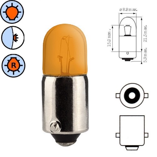 Ampoule 12v ba9s t4w - ,