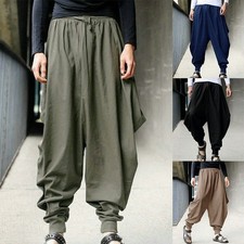 Pantalon Homme Pantalon Personnalisé Pantalon Baggy Hippie Hakama Pants