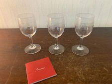 3 verres à vin blanc gravé