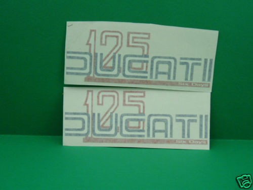Ducati 125 six days - days, adhésifs