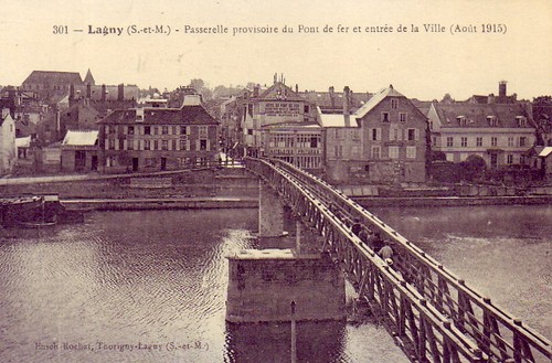 Cpa lagny marne - 77, passerelle