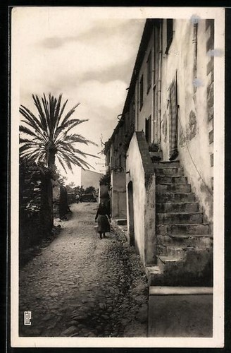 Cpa collioure une vieille rue - cpa, collioure,
