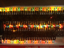 Guirlande lumineuse électrique musical clignotante , 140 lampes , vintage