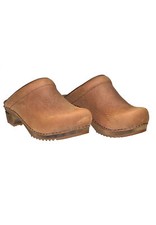 Sanita Sabots Femmes Bois Mule Wood-Chrissy Open Cuir 1200009W Braun
