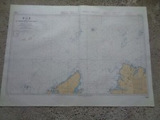 CARTE MARINE SHOM / De Flannan isle à cape Wrath - Côte nord d' Ecosse  1988