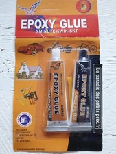 Colle époxy glue . colle de haute qualité , 2 tubes de glue époxy