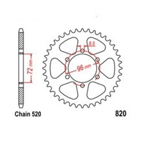 Roue chaîne dents - a,