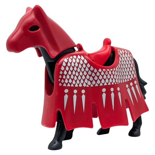 Playmobil cheval armure - , rouge