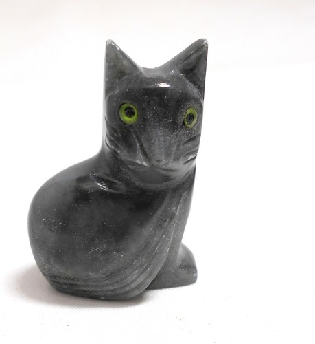 Chat stéatite miniature - chat, en