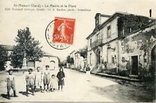 CARTE POSTALE LE GARD / SAINT MARMET LA MAIRIE ET LA PLACE