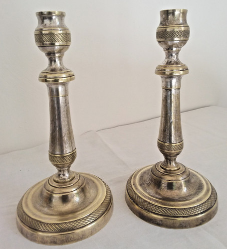 Paire bougeoir bronze - de, en