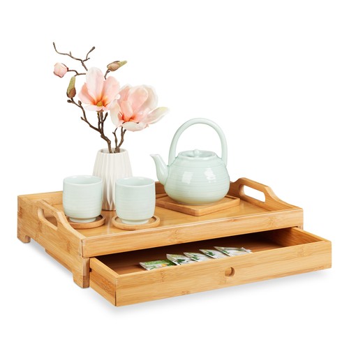Plateau service bambou - en,