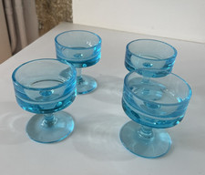 Verre à liqueur Griotte Porto Style PORTIEUX En Verre Bleu Turquoise Collection