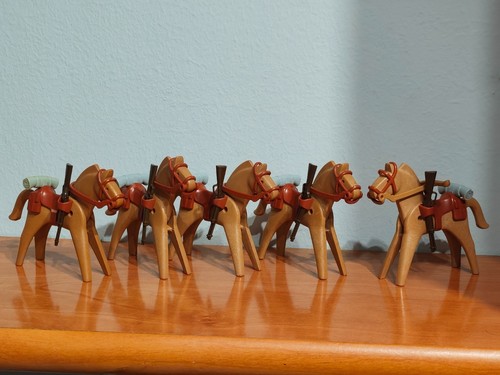Playmobil chevaux complets - x5,