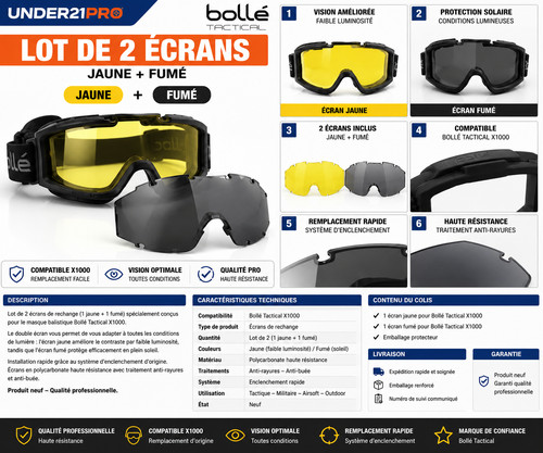 Lot écrans bollé - 2,