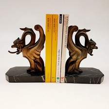 Hippolyte Moreau Dit Franjou Serre-livres Sculpture Chimères Signé Art Deco