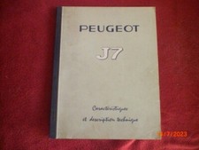 BROCHURE   CARACTERISTIQUES  DU  FOURGON  PEUGEOT  J 7  N° 817    6 1965