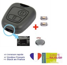 Coque Clé Plip SANS VIS Citroen Xsara Saxo Picasso Berlingo + Pile, sans lame
