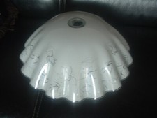 grand abat jour ancien  en verre opaline pour lustre suspension occasion tbe