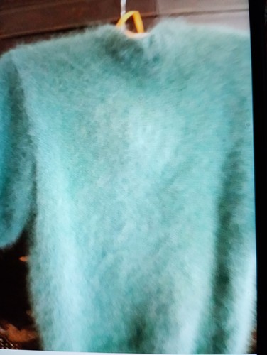 Superbe pull angora - , vert