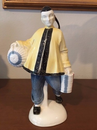 Vtg porcelain chinese man - porcelain,