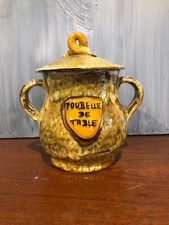 POUBELLE DE TABLE EN TERRE VERNISSÉE " VALLAURIS " F.BONGIOANNI