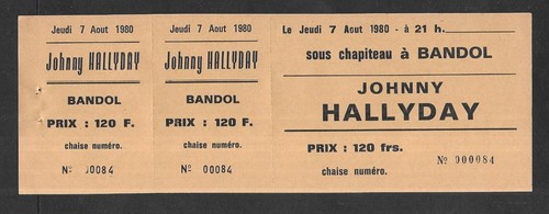 Rare ticket billet concert - billet,