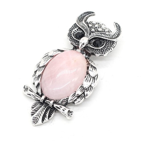 Broche hibou pierre - ,