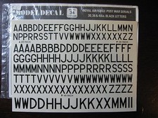 1/72 MODEL DECAL N°34 RAF POST WAR SERIALS 30 36 & 48 in. BLACK LETTERS 