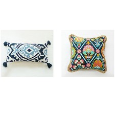 Canapé exotique salon marocain taie d'oreiller broderie faite à la main famill