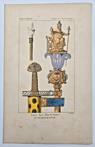 Gravure originale aquarellée