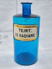 FLACON, POT A PHARMACIE, BLEU