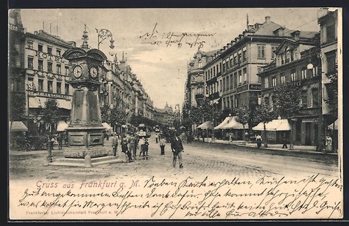 Carte postale frankfurt m - postale, a.