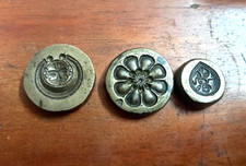 Moule À Sceau En Cire Collectible En Bronze Indien De Forme Circulaire