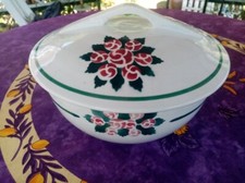 Saladier Légumier Faiencerie du Rhone Labrut Frères Modèle Bagatelle Noël 23cm