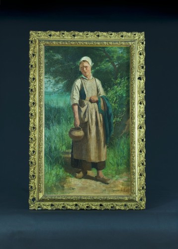 Ancien tableau portrait - , jeune